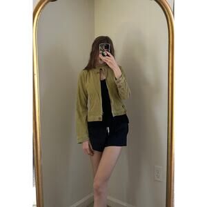 Vintage Y2K Tulle Green Corduroy Button Jacket